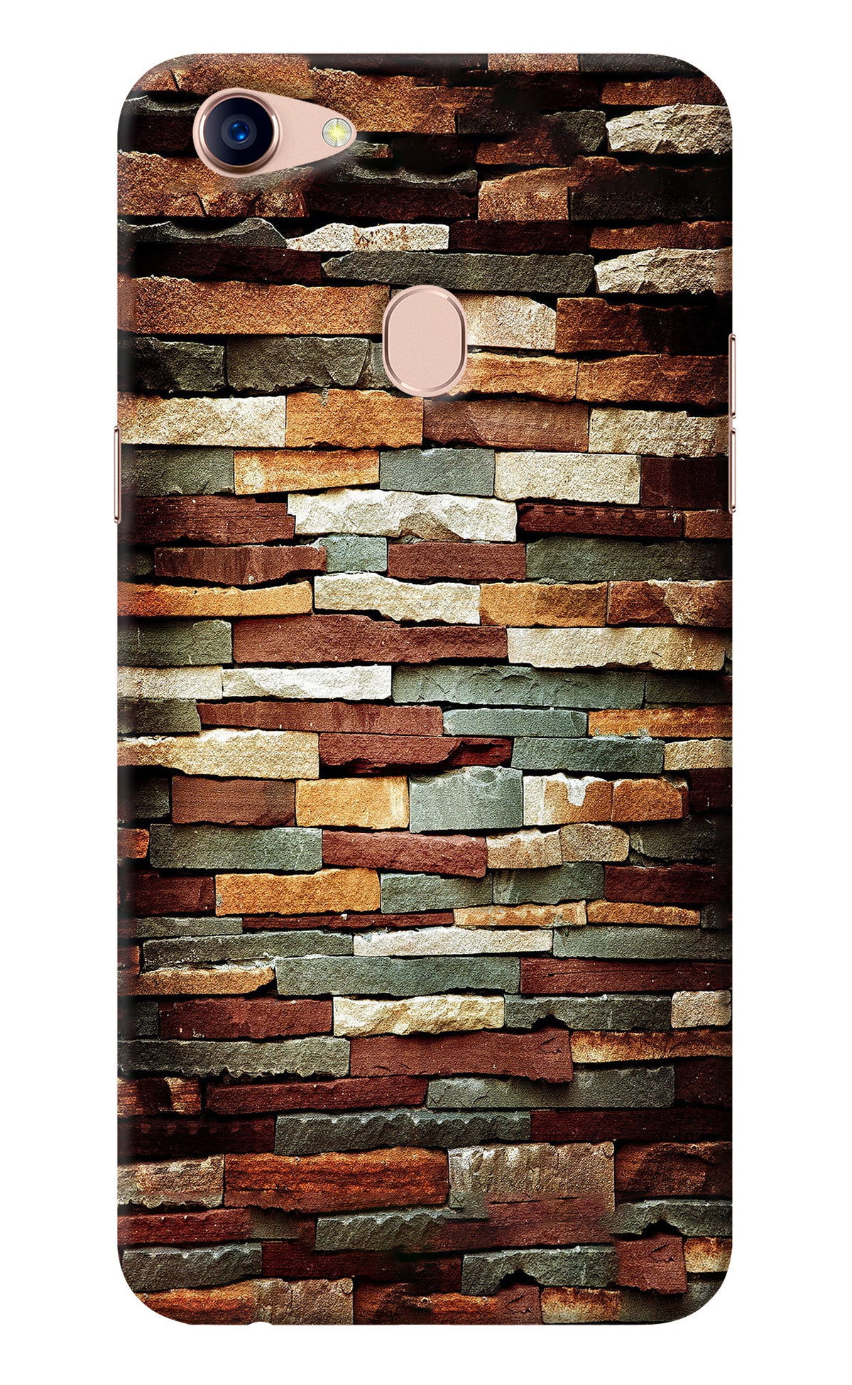 Bricks Pattern Oppo F5 Back Cover