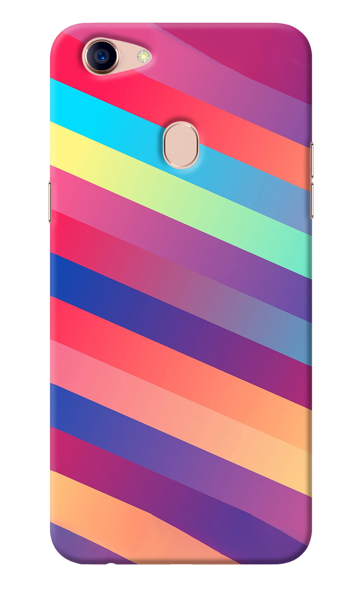 Stripes color Oppo F5 Back Cover