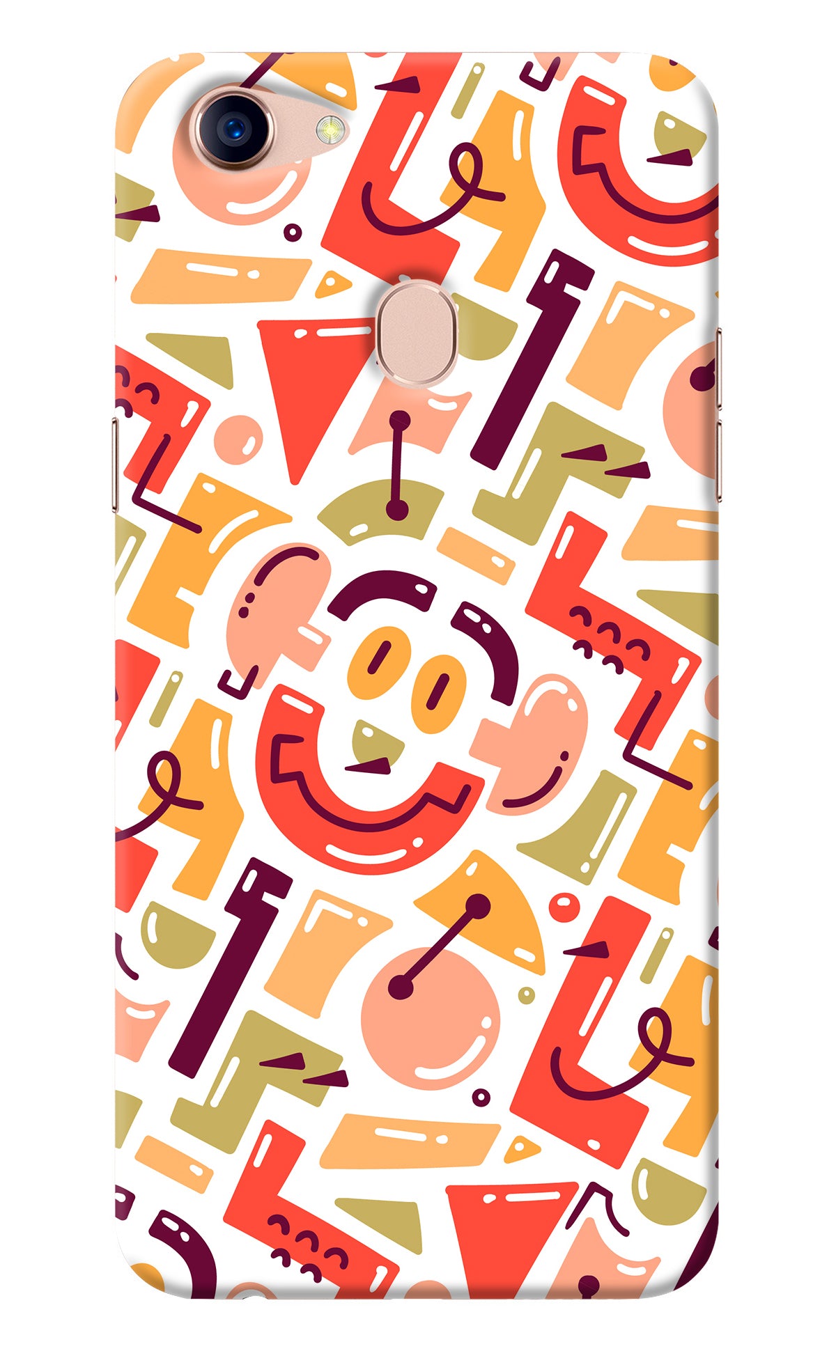 Doodle Pattern Oppo F5 Back Cover