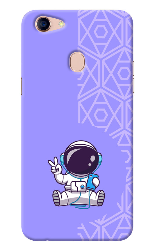 Cute Astronaut Chilling Oppo F5 Back Cover