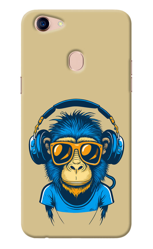Monkey Headphone Oppo F5 Back Cover