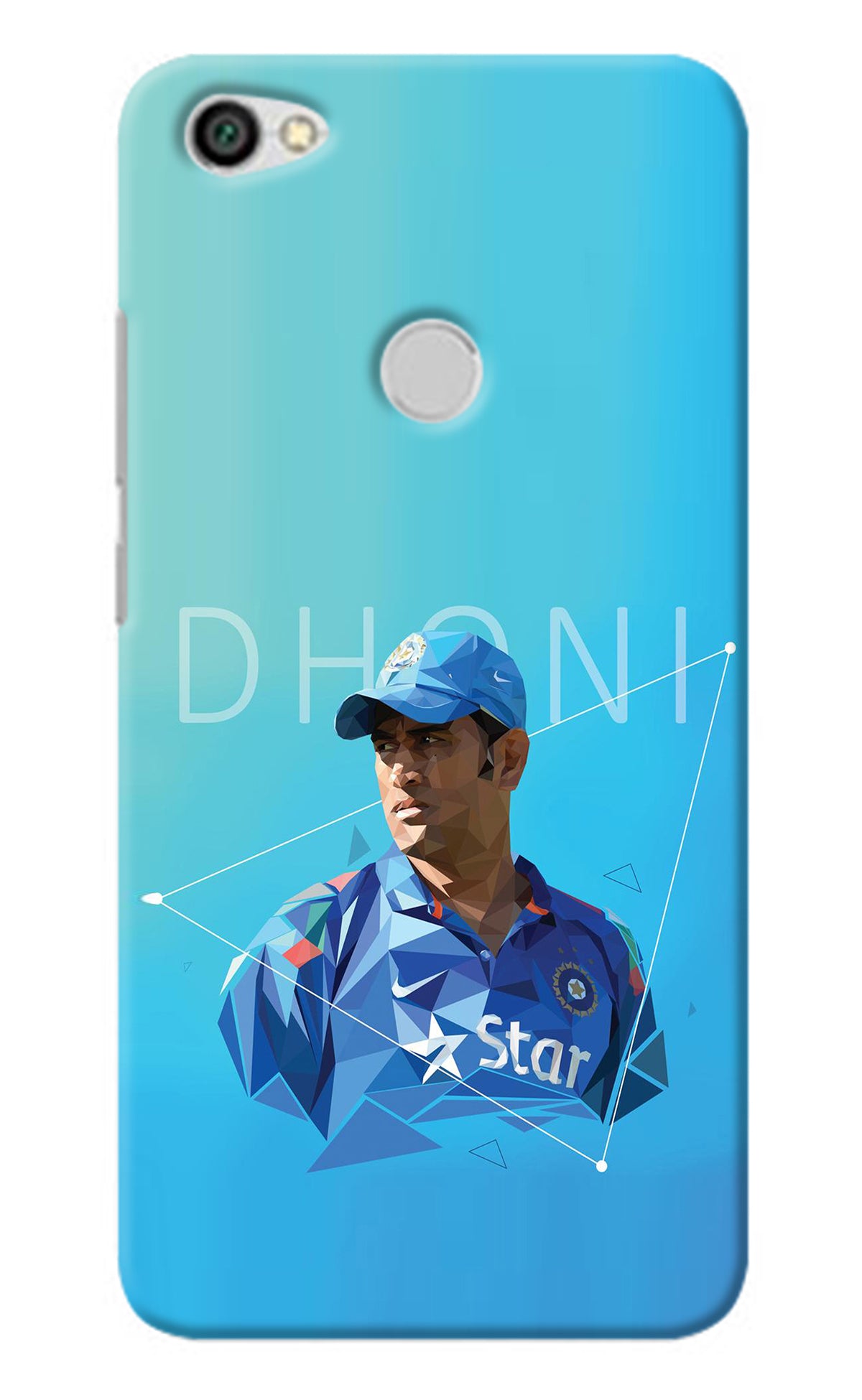 Dhoni Artwork Redmi Y1 Back Cover