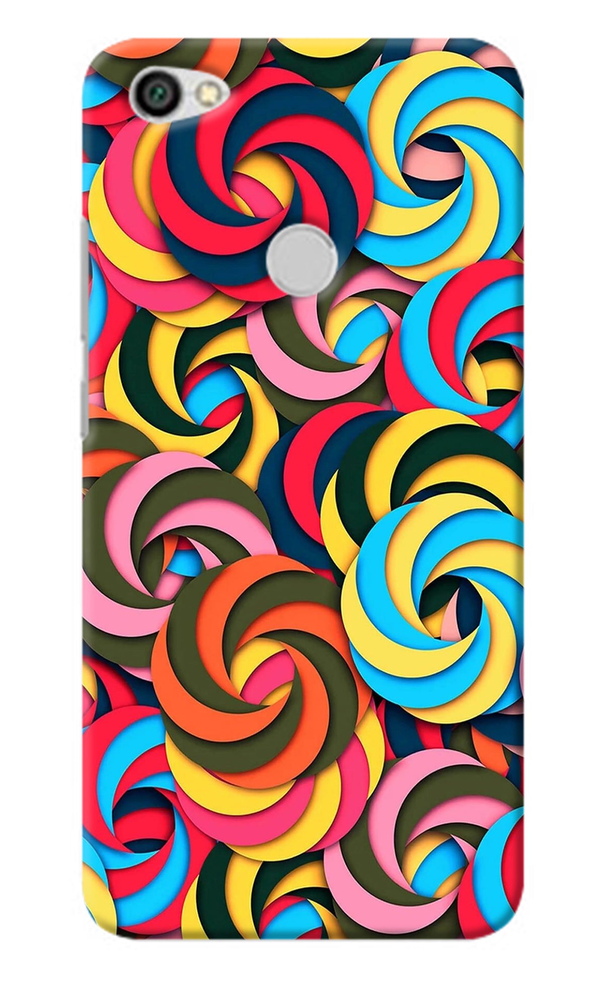 Spiral Pattern Redmi Y1 Back Cover