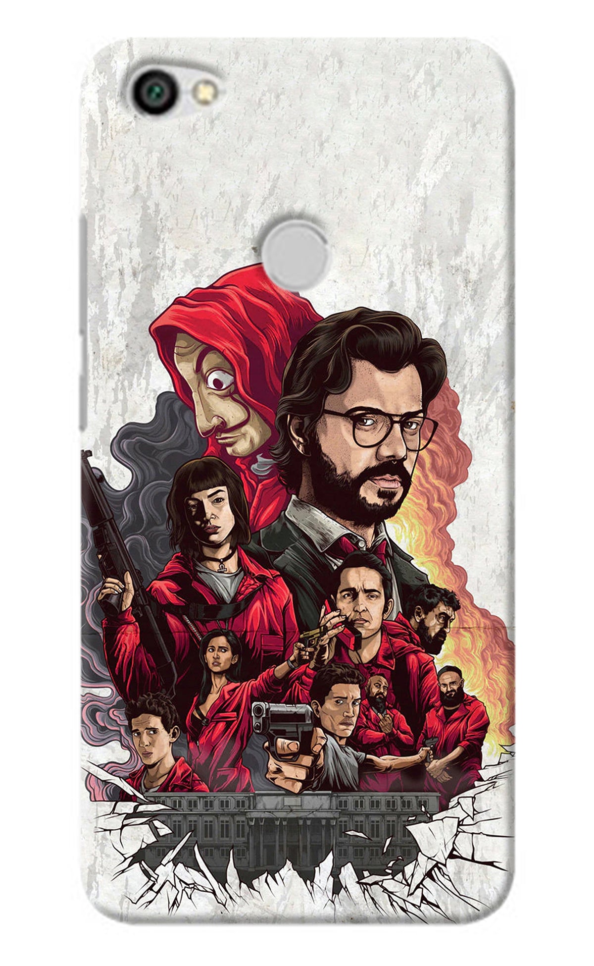 Money Heist Artwork Redmi Y1 Back Cover