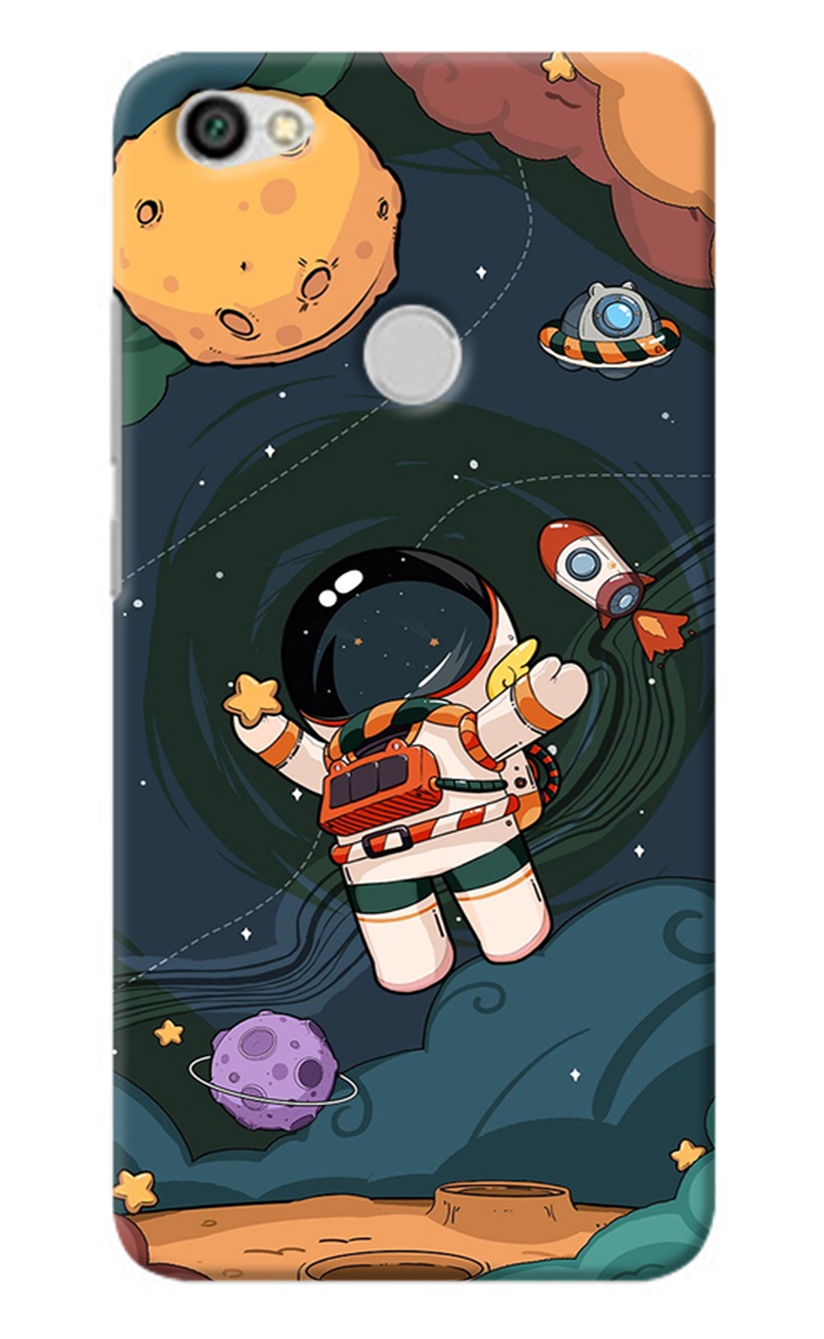 Cartoon Astronaut Redmi Y1 Back Cover