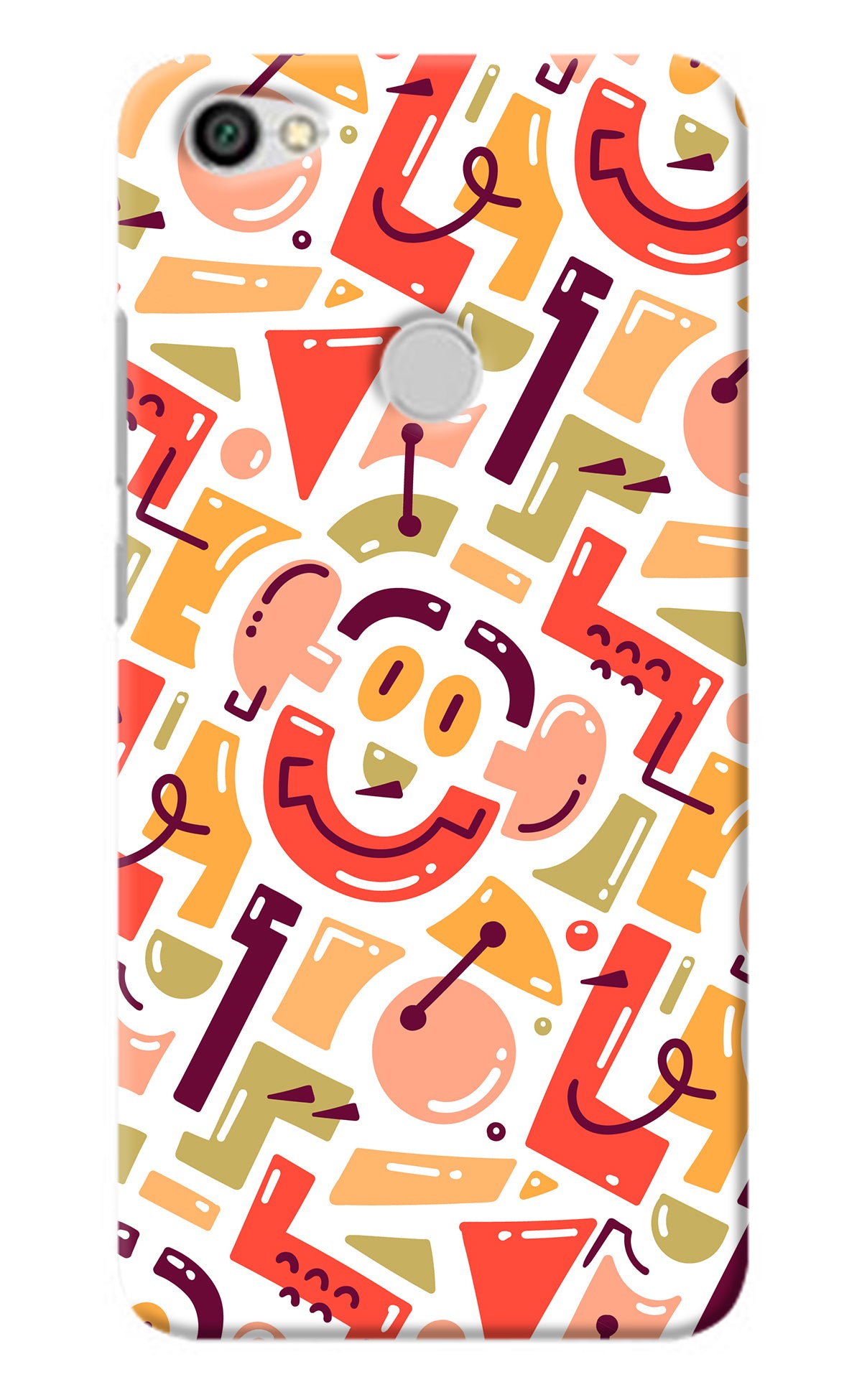 Doodle Pattern Redmi Y1 Back Cover