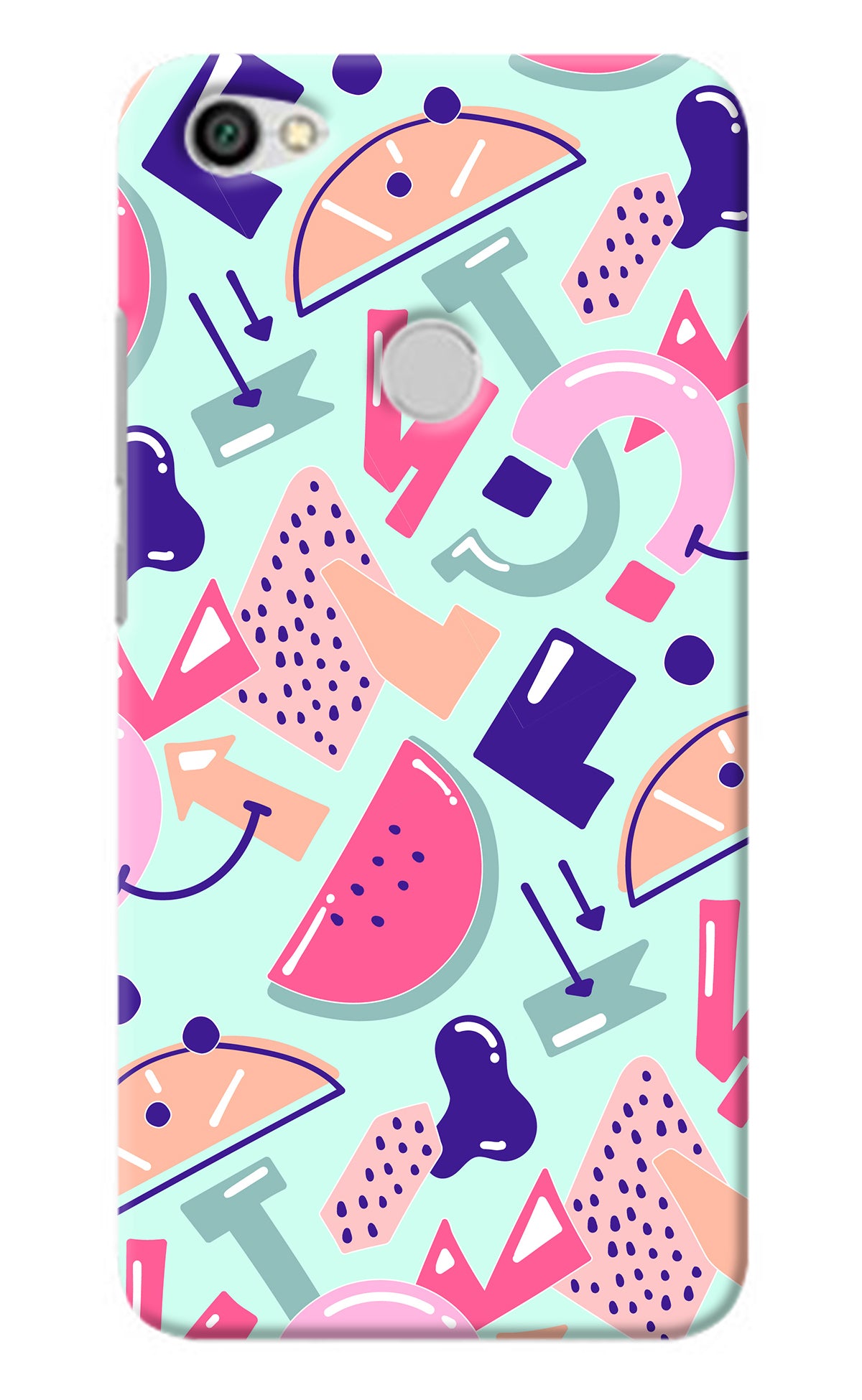 Doodle Pattern Redmi Y1 Back Cover