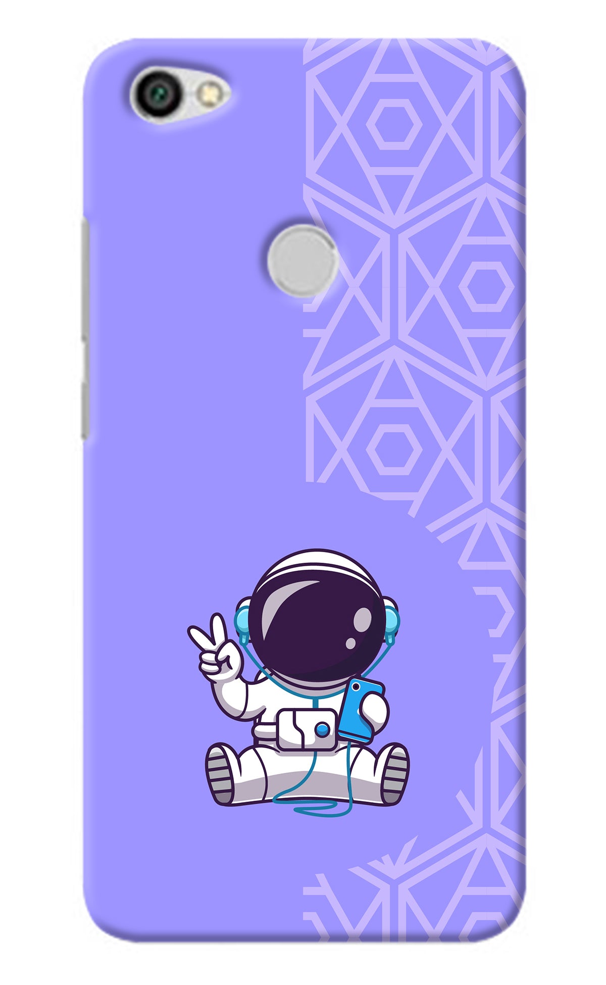 Cute Astronaut Chilling Redmi Y1 Back Cover