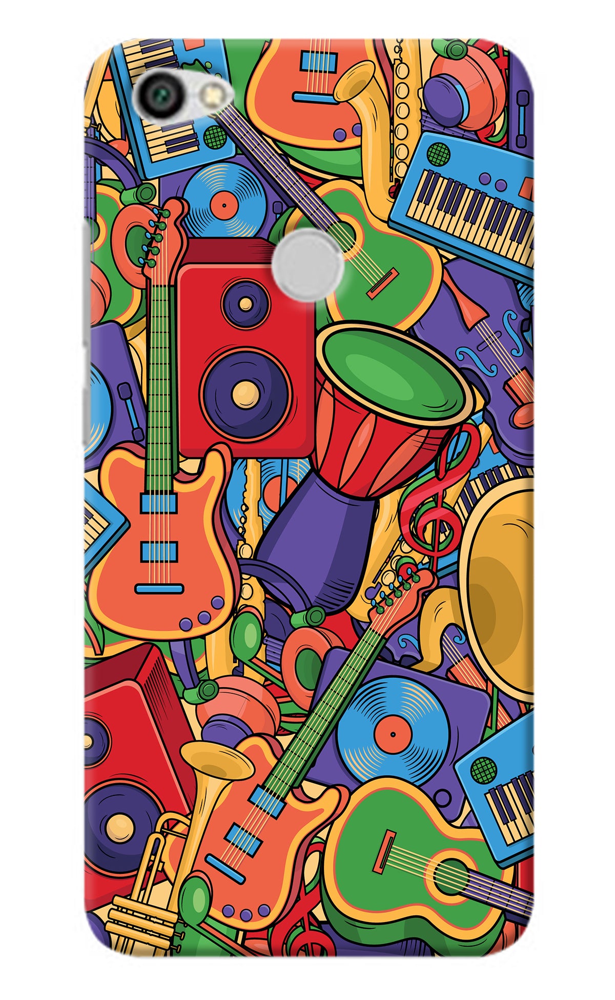 Music Instrument Doodle Redmi Y1 Back Cover