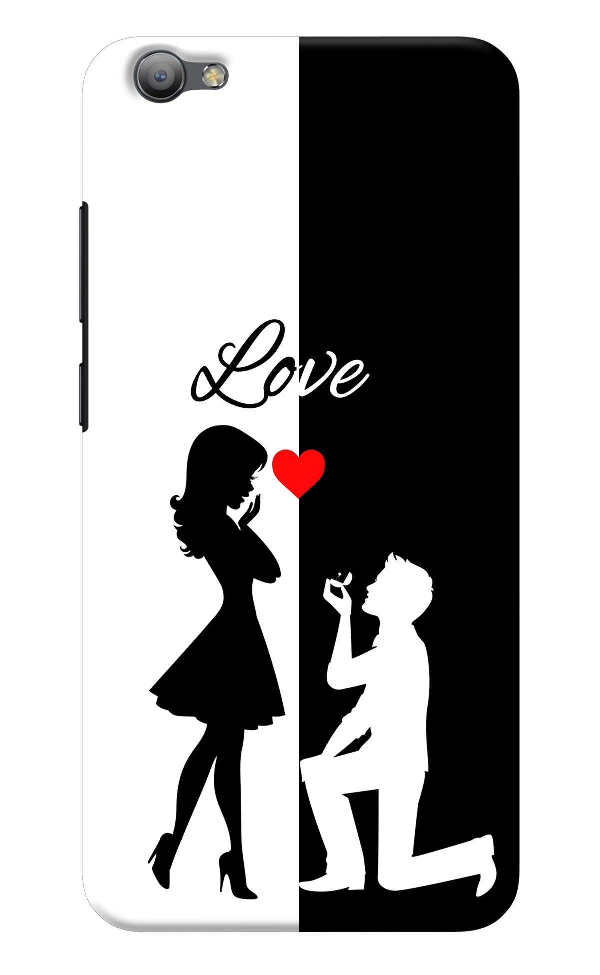 Love Propose Black And White Vivo V5/V5s Back Cover