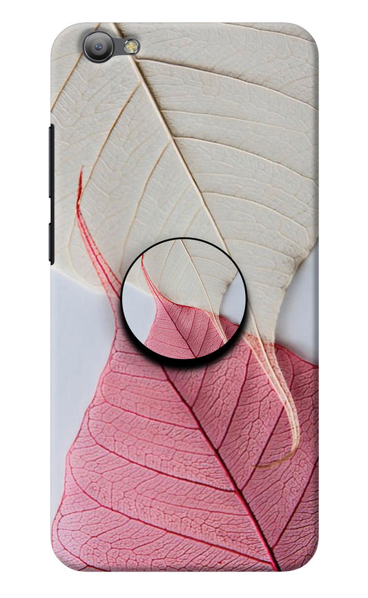 White Pink Leaf Vivo V5/V5s Pop Case