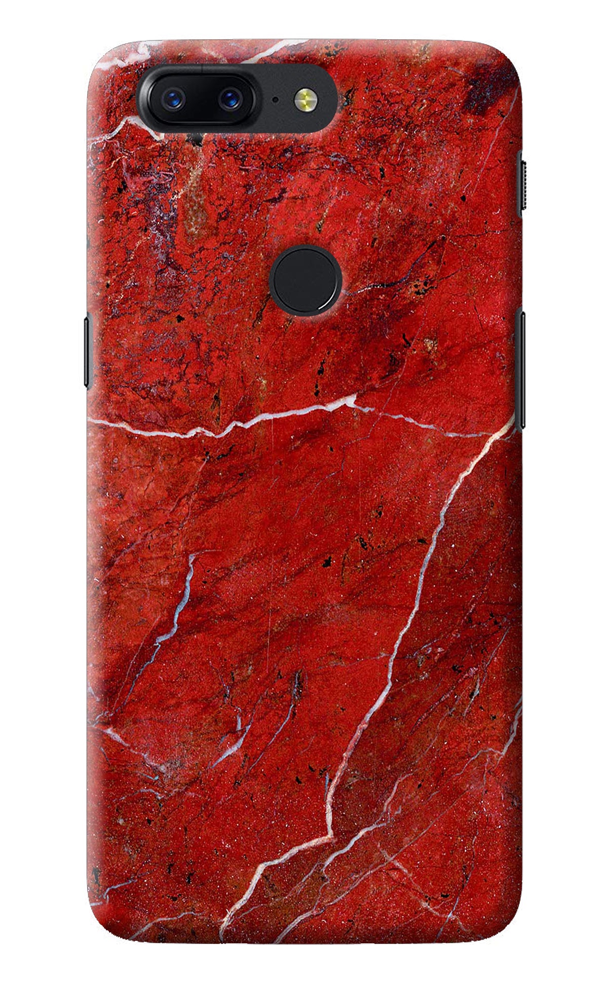 Red Marble Design Oneplus 5T Back Cover