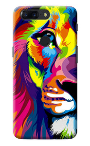 Lion Half Face Oneplus 5T Back Cover