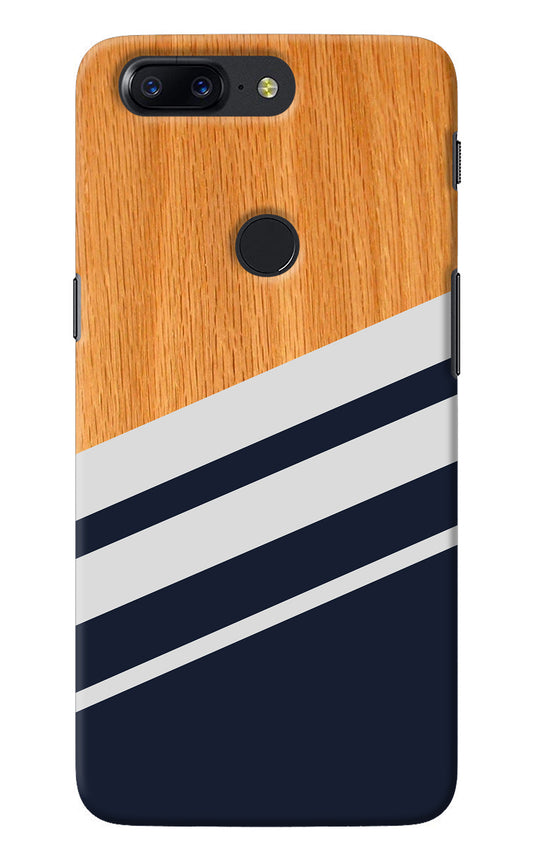 Blue and white wooden Oneplus 5T Back Cover