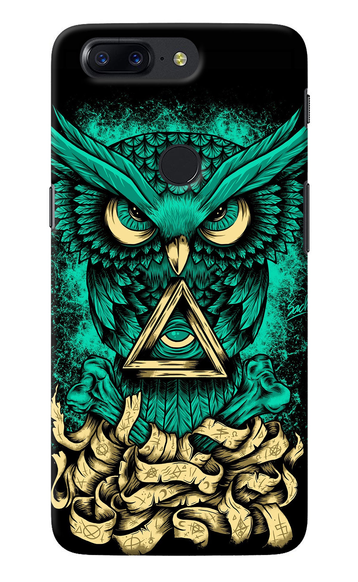 Green Owl Oneplus 5T Back Cover