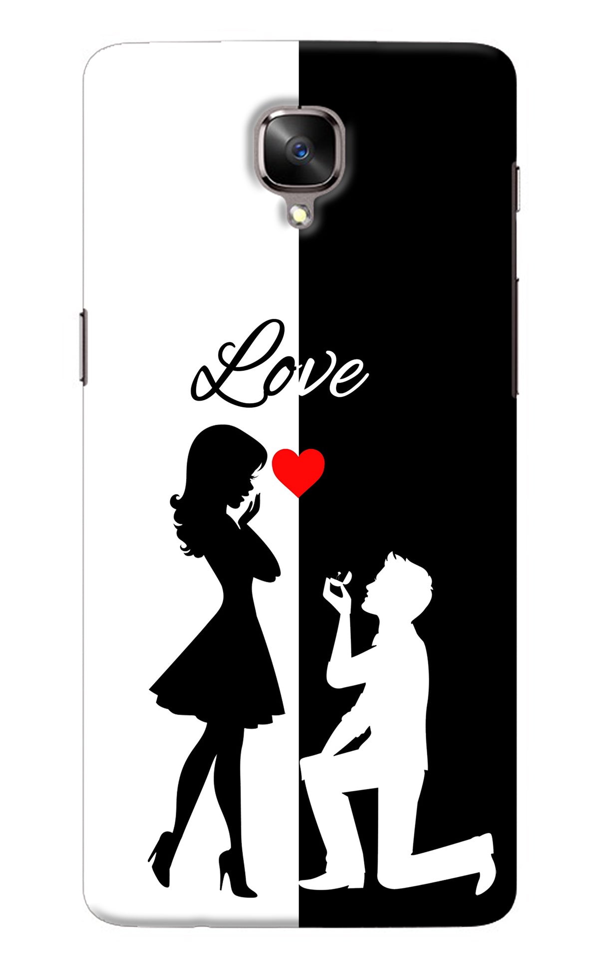 Love Propose Black And White Oneplus 3/3T Back Cover