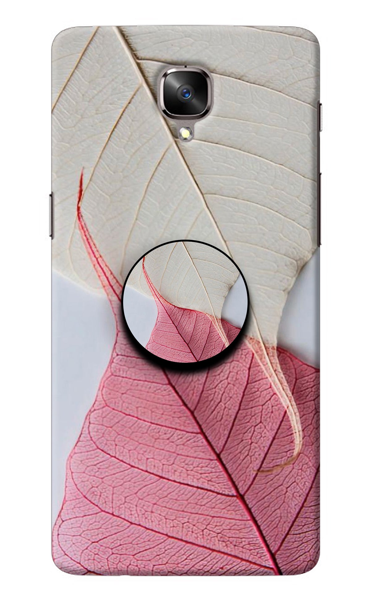 White Pink Leaf Oneplus 3/3T Pop Case