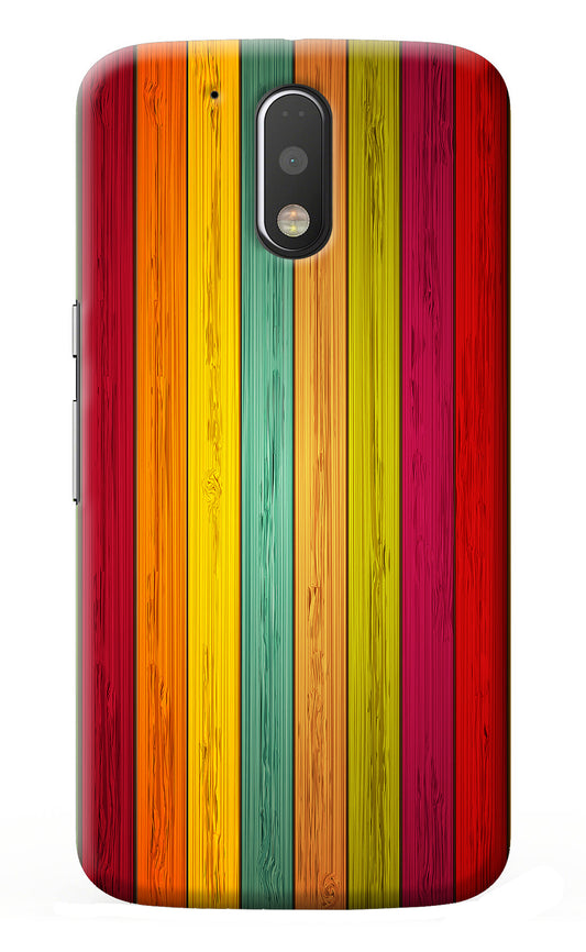 Multicolor Wooden Moto G4/G4 plus Back Cover