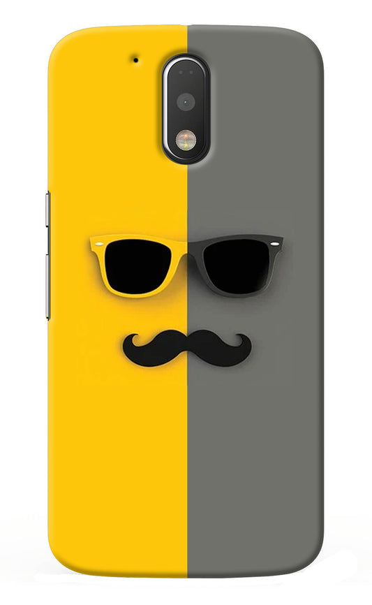 Sunglasses with Mustache Moto G4/G4 plus Back Cover