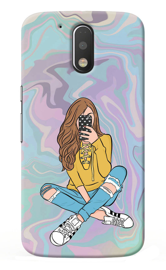 Selfie Girl Moto G4/G4 plus Back Cover