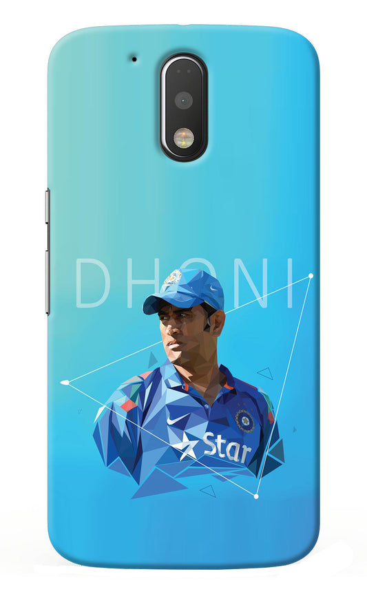 Dhoni Artwork Moto G4/G4 plus Back Cover