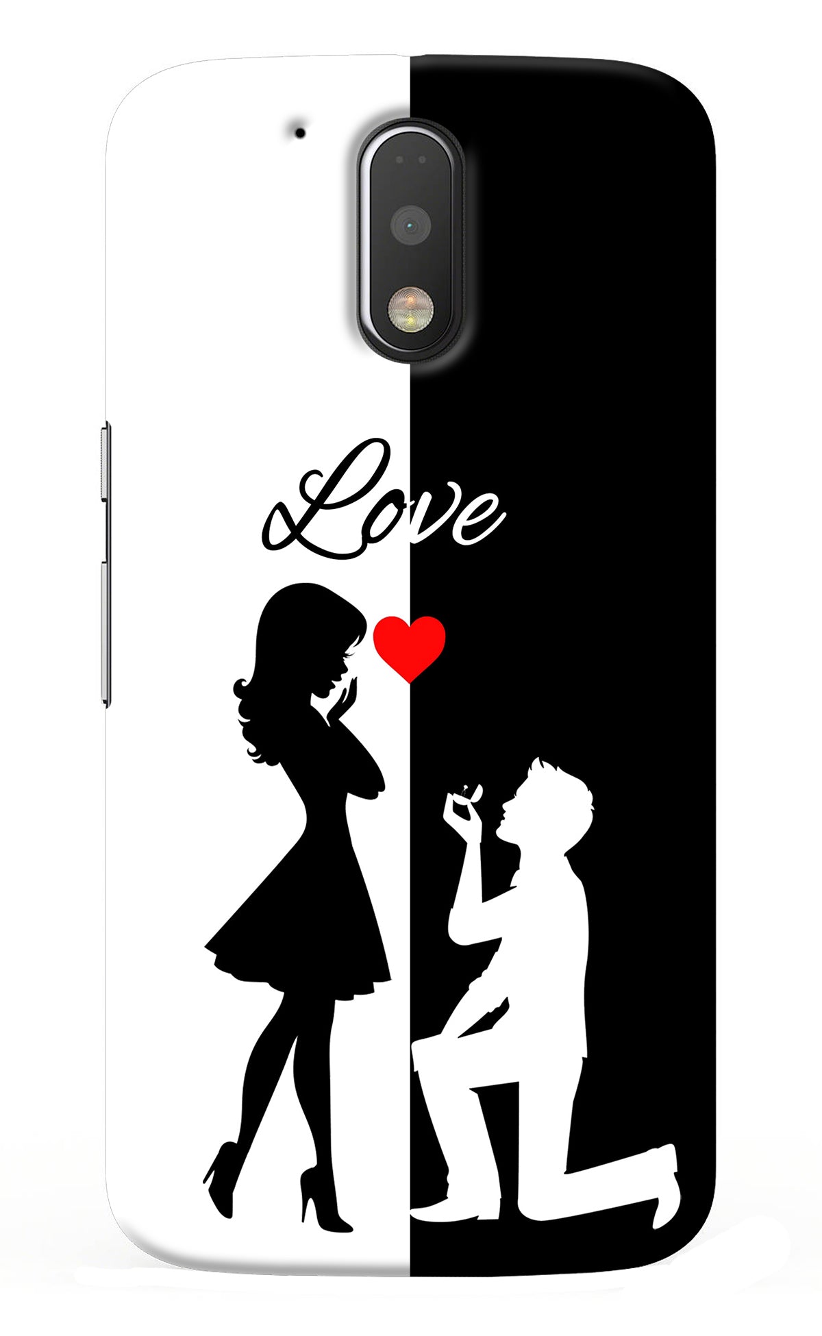 Love Propose Black And White Moto G4/G4 plus Back Cover