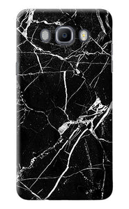 Black Marble Pattern Samsung J7 2016 Back Cover