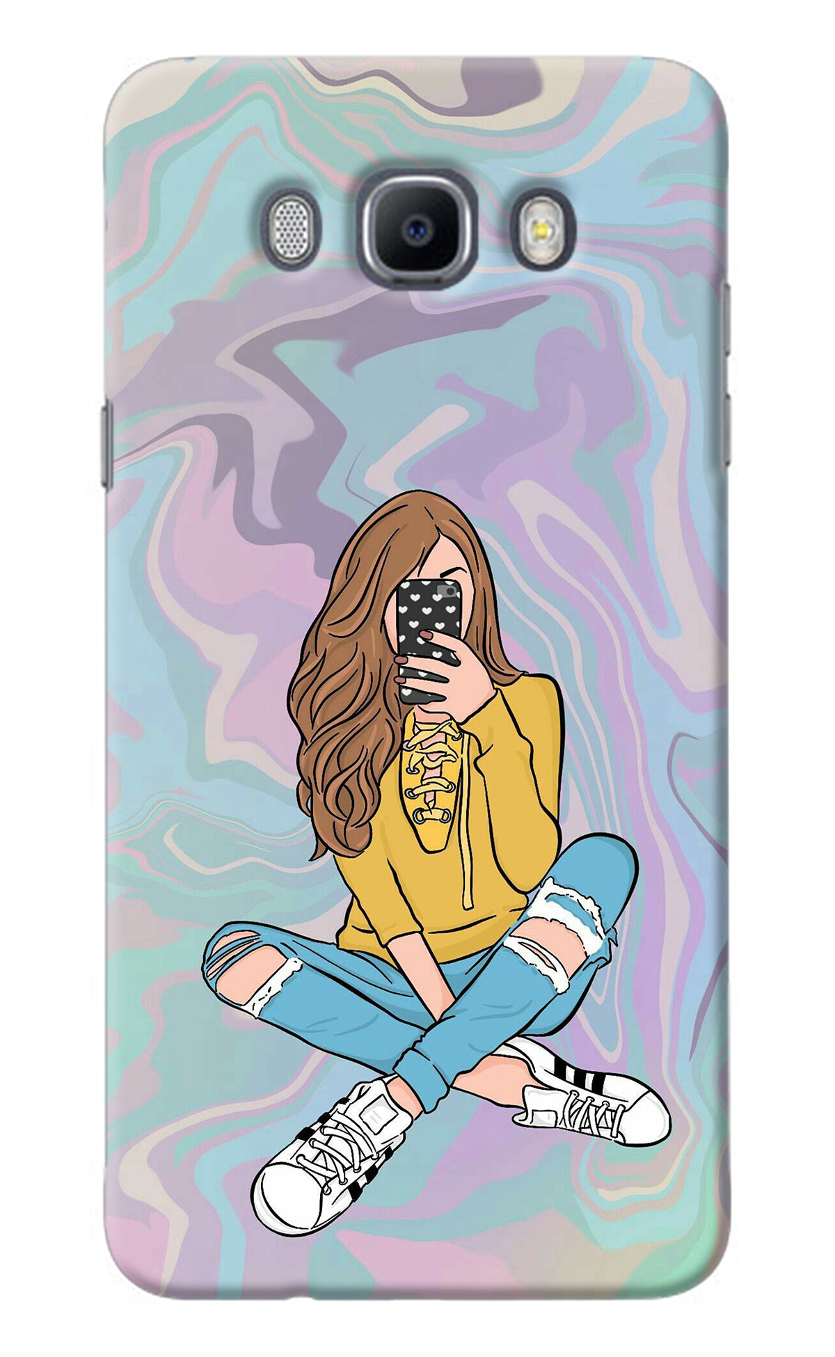 Selfie Girl Samsung J7 2016 Back Cover