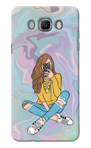 Selfie Girl Samsung J7 2016 Back Cover