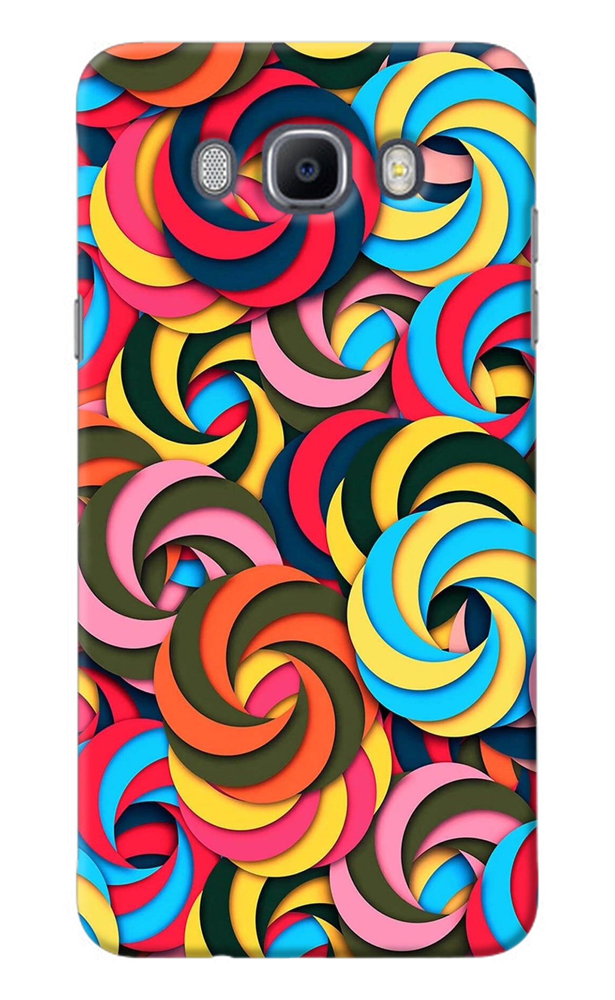 Spiral Pattern Samsung J7 2016 Back Cover