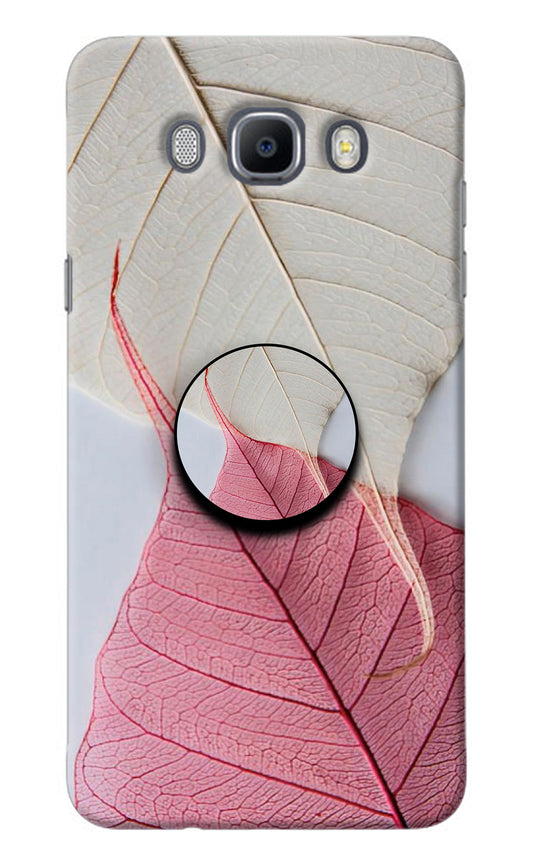 White Pink Leaf Samsung J7 2016 Pop Case