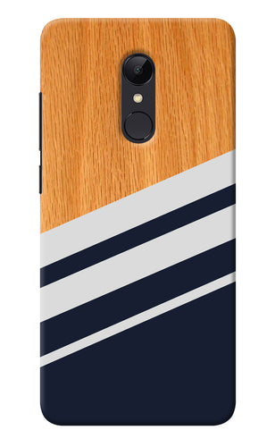 Blue and white wooden Redmi Note 4 Back Cover