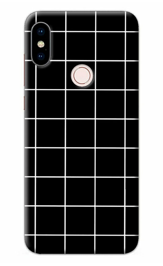 White Grid Redmi Note 5 Pro Back Cover