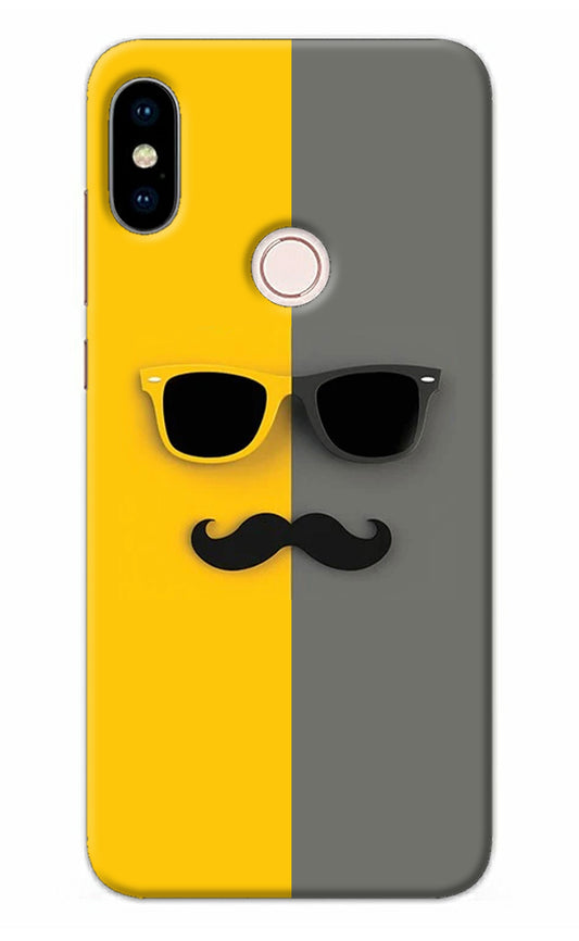 Sunglasses with Mustache Redmi Note 5 Pro Back Cover
