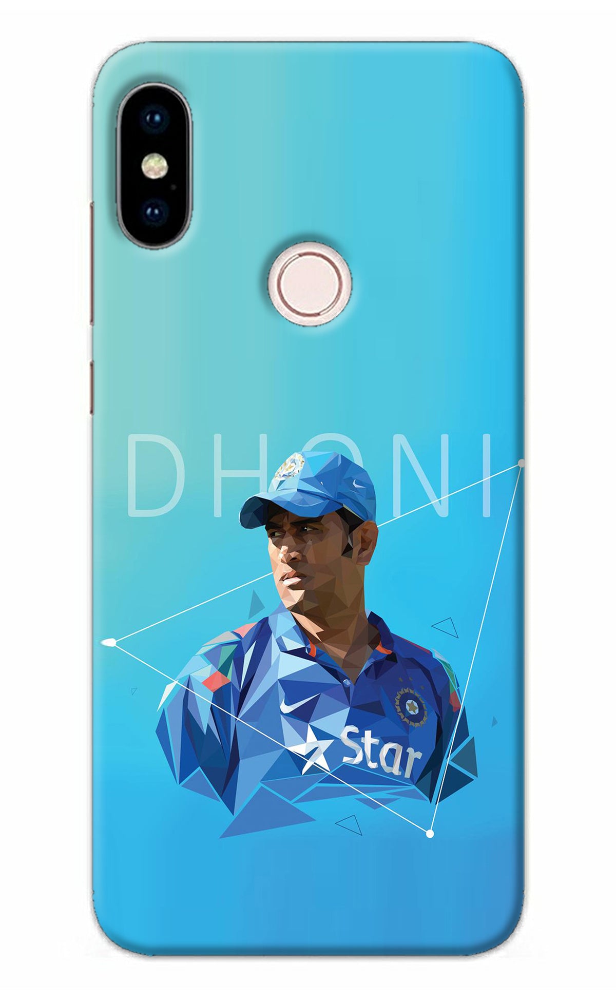 Dhoni Artwork Redmi Note 5 Pro Back Cover