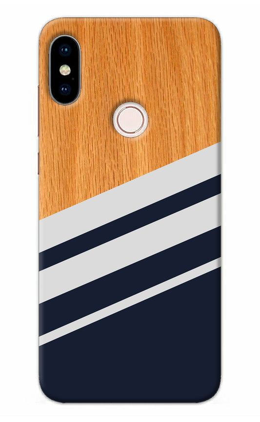 Blue and white wooden Redmi Note 5 Pro Back Cover