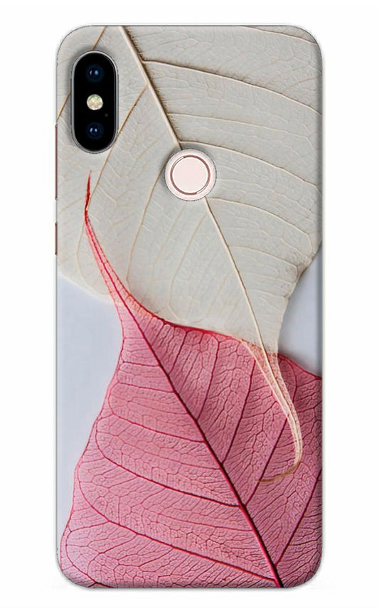 White Pink Leaf Redmi Note 5 Pro Back Cover