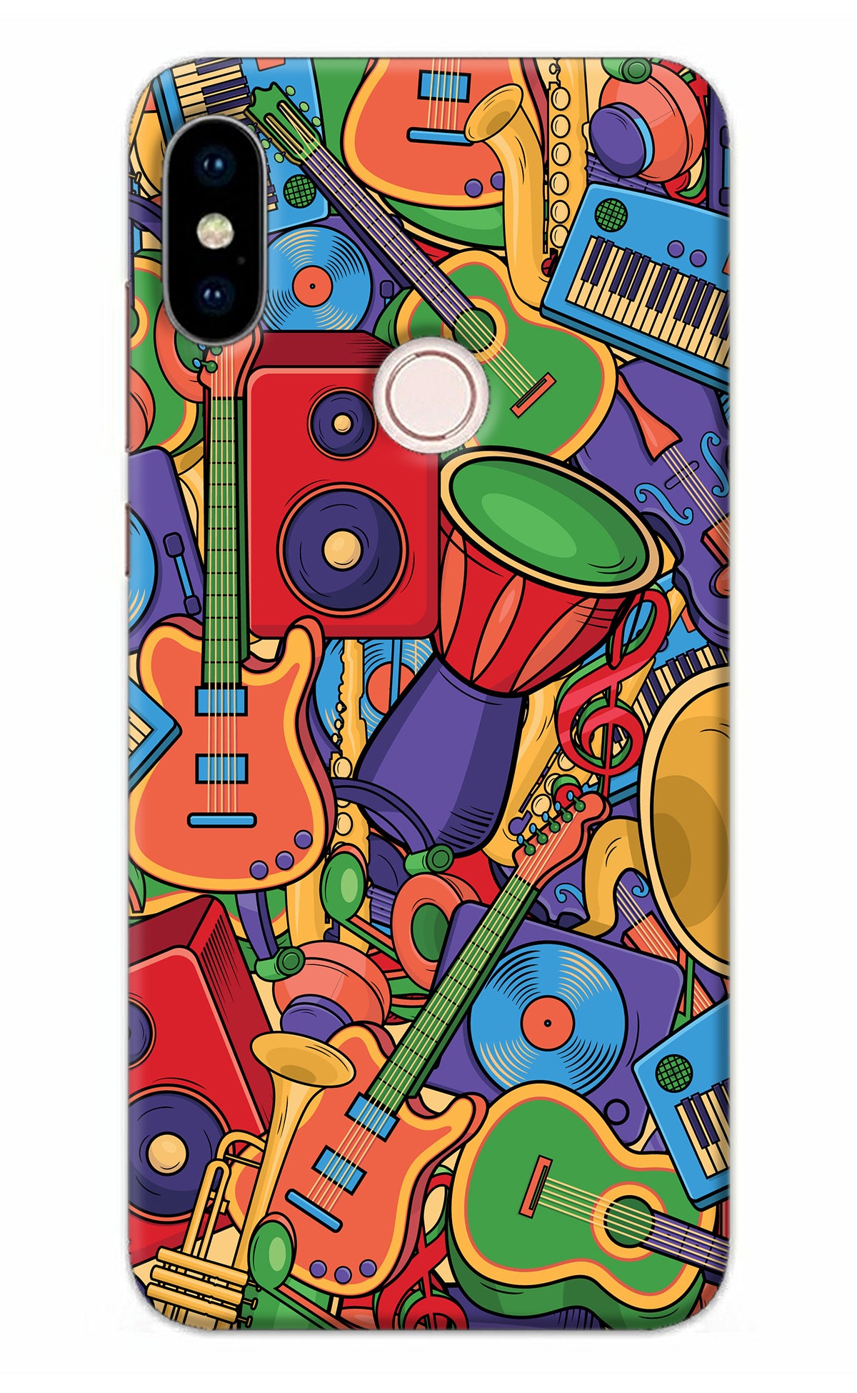 Music Instrument Doodle Redmi Note 5 Pro Back Cover