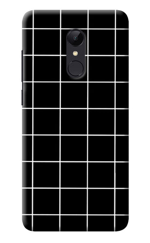 White Grid Redmi Note 5 Back Cover