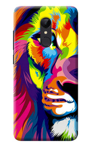 Lion Half Face Redmi Note 5 Back Cover