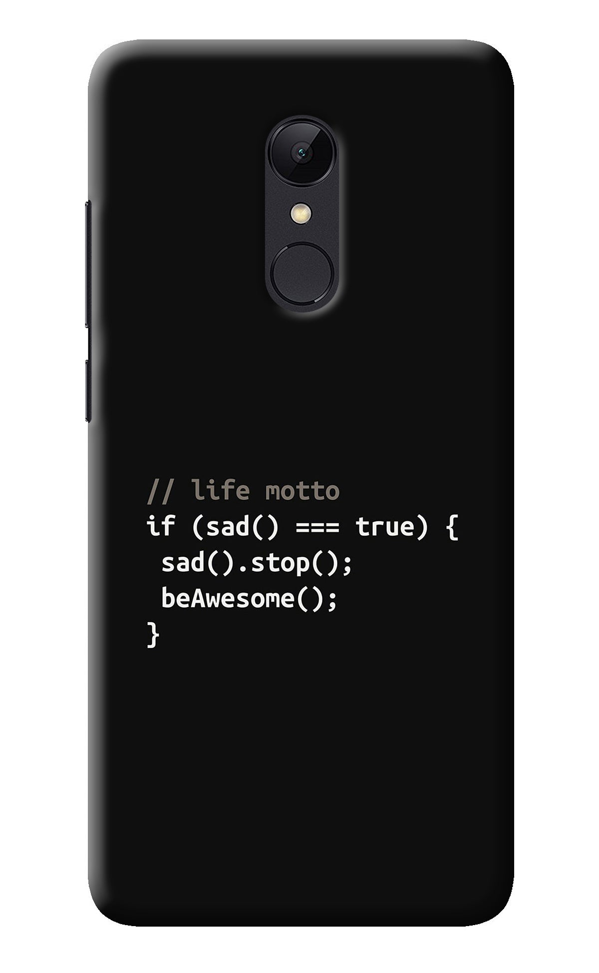 Life Motto Code Redmi Note 5 Back Cover