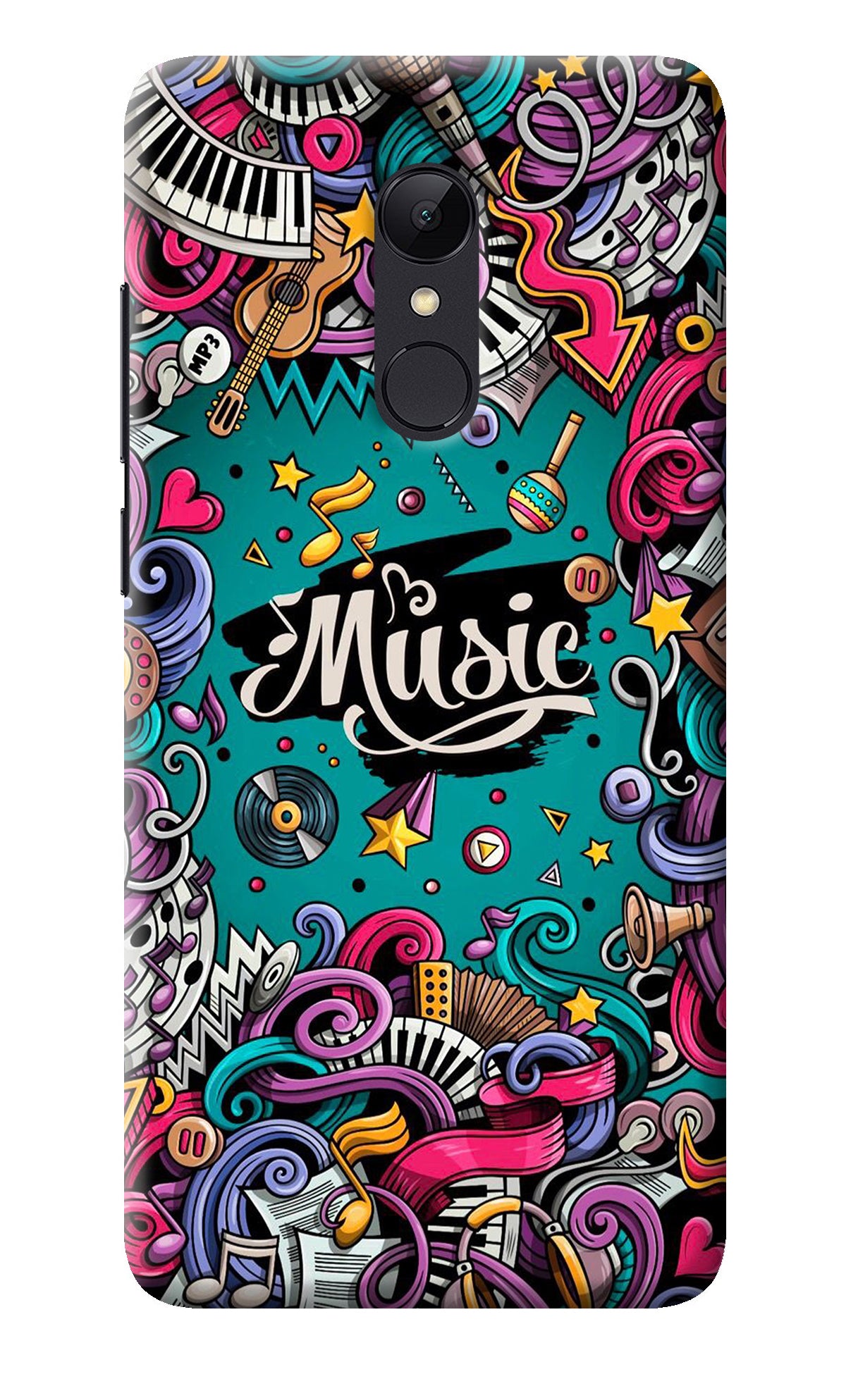 Music Graffiti Redmi Note 5 Back Cover