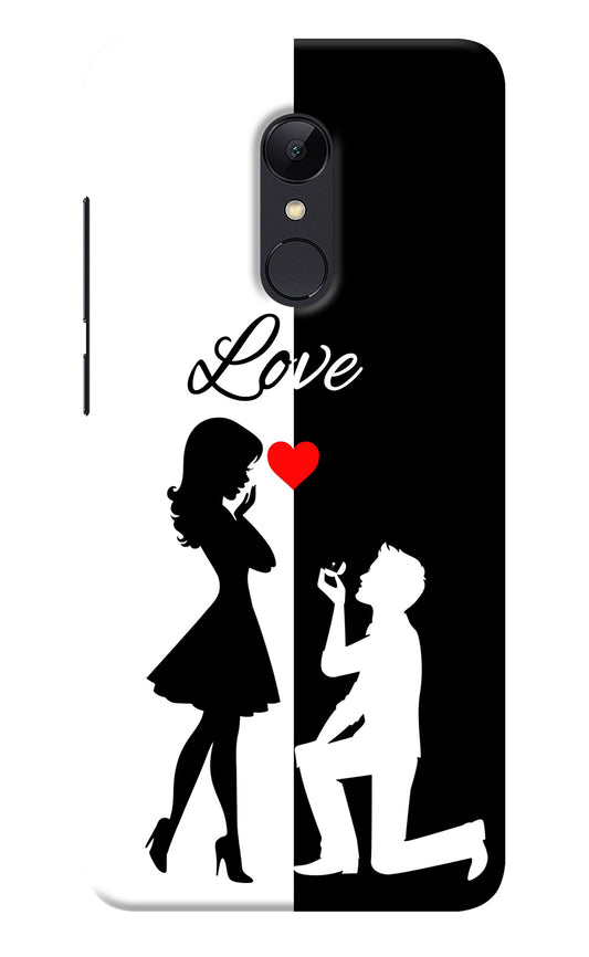 Love Propose Black And White Redmi Note 5 Back Cover