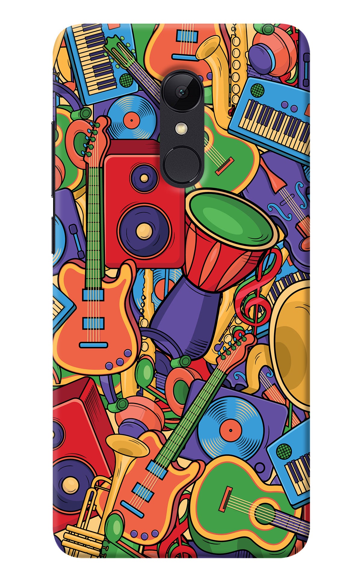 Music Instrument Doodle Redmi Note 5 Back Cover