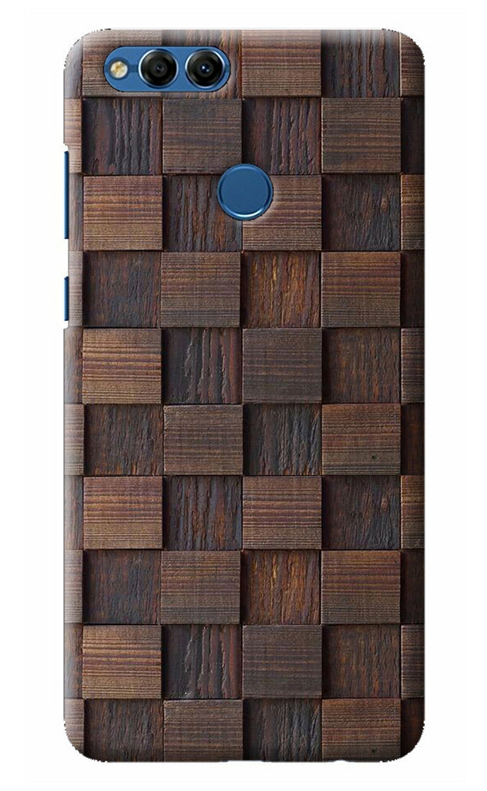 Wooden Cube Design Honor 7X Back Cover
