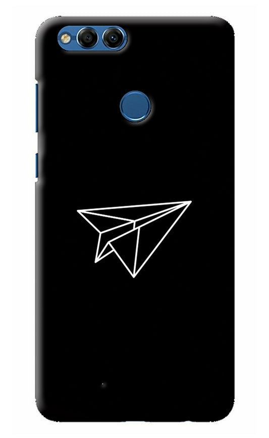 Paper Plane White Honor 7X Back Cover