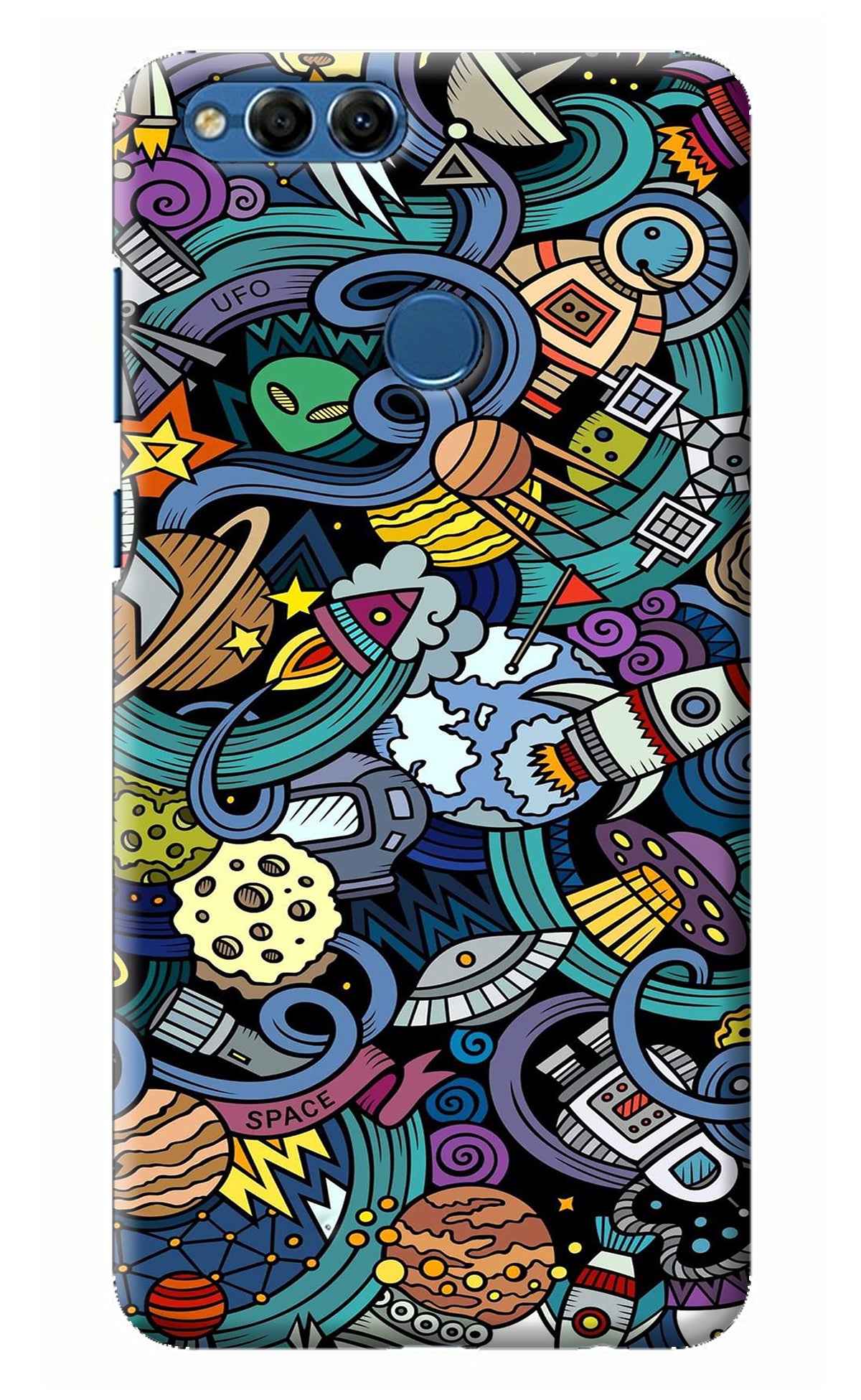 Space Abstract Honor 7X Back Cover
