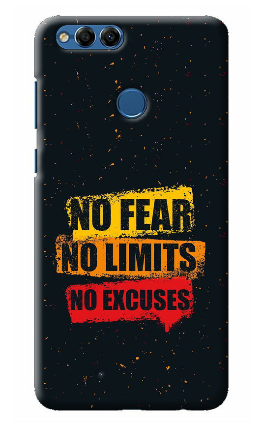 No Fear No Limits No Excuse Honor 7X Back Cover