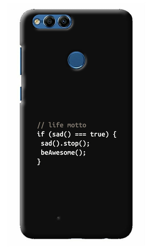 Life Motto Code Honor 7X Back Cover