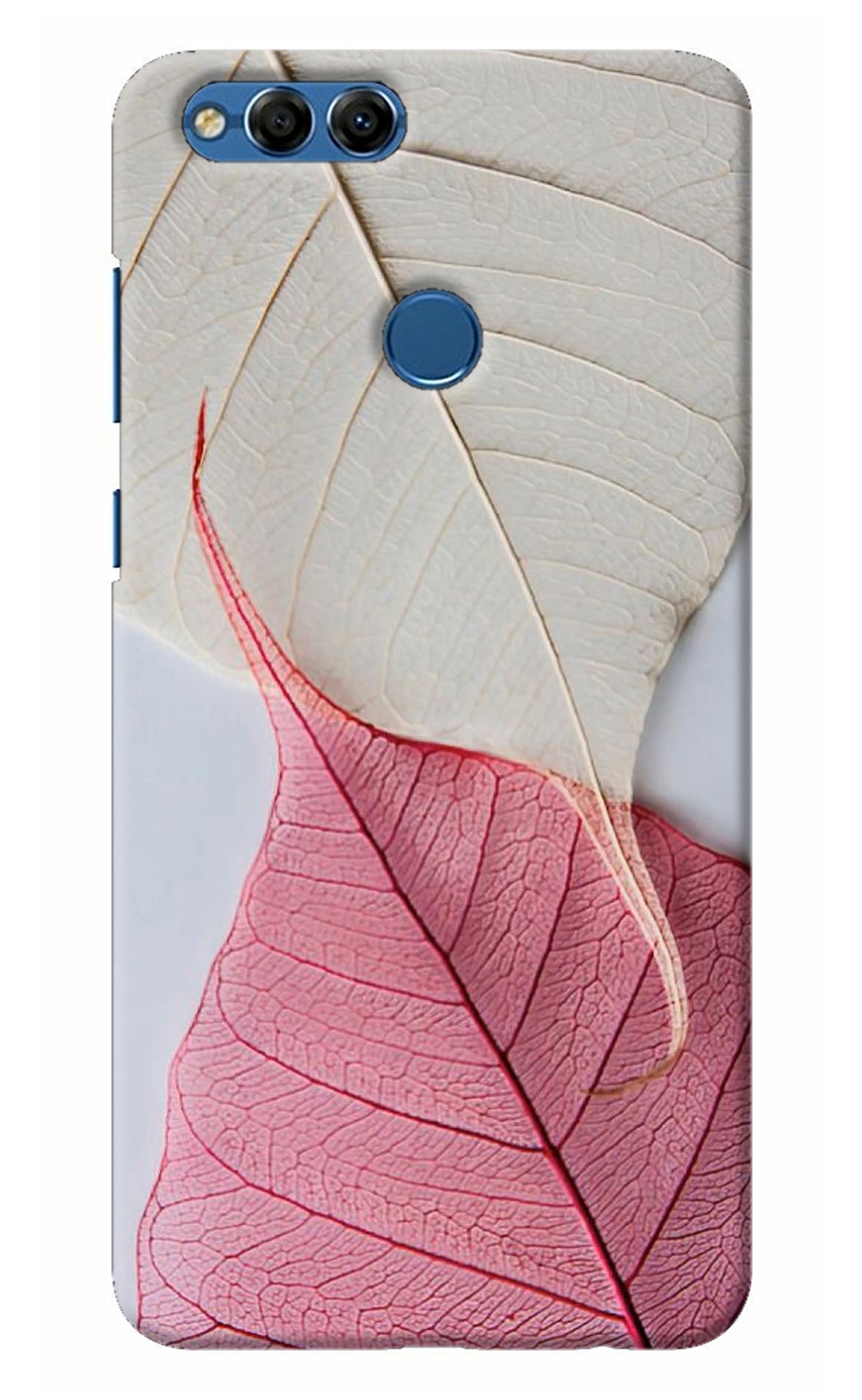 White Pink Leaf Honor 7X Back Cover